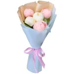 Букет из 5 нежных пионов